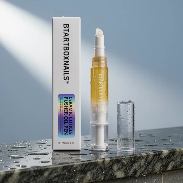BTARTBOXNAILS 4-in-1 Ceramic Cuticle Pusher Oil Pen, 0.17 fl oz