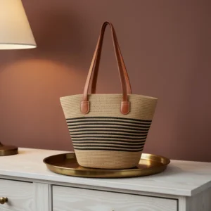 Trifabricy Straw Beach Bags for Women