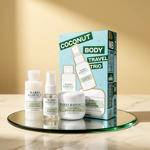 Mario Badescu Travel Trio Coconut Body Wash Body Butter & Body Oil