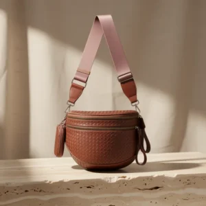 Woven Vegan Leather Bum Bag for Women