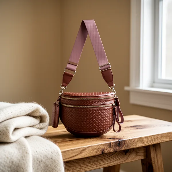 Woven Vegan Leather Bum Bag for Women