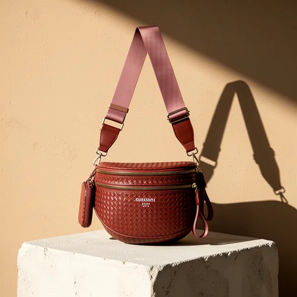 Woven Vegan Leather Bum Bag for Women