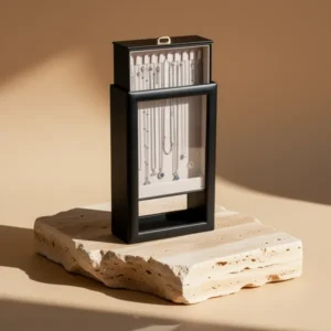 Lolalet Upgraded Double-Sided Hanging Necklace Organizer, Black