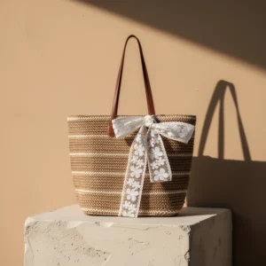 Beach Bag Straw Tote