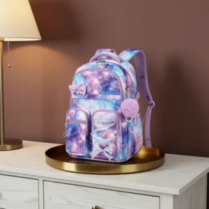 MOONBABY Kids Backpack for Girls, 15.6-Inch, Purple
