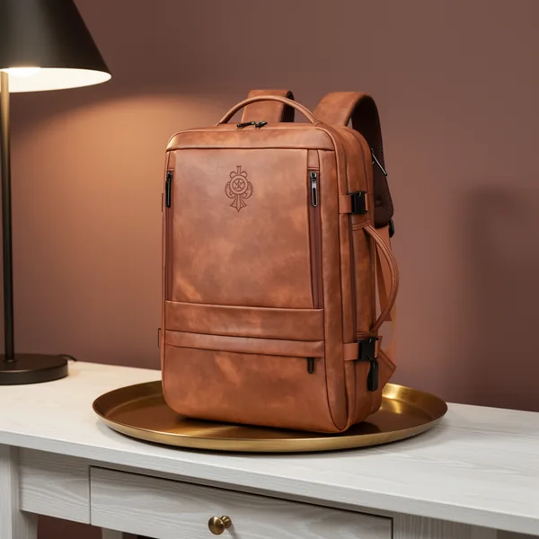 Travel Backpack, Brown