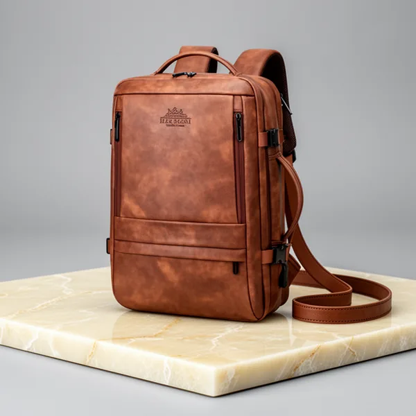 Travel Backpack, Brown