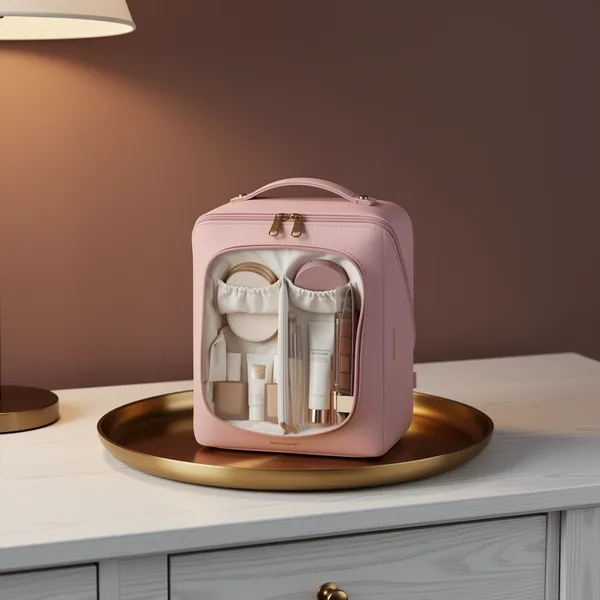 BAGSMART Makeup Bag, Pink