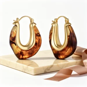 KELORIS PATH Acrylic Hoop Earrings for Women
