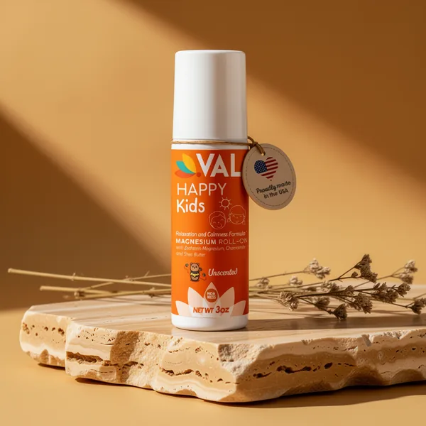 VAL Happy Kids Unscented Magnesium Roll-on, 3 oz