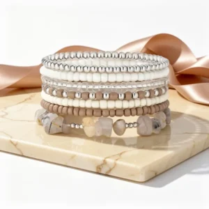 Noessla Boho Beaded Bracelets for Women, 8 Pieces