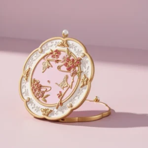 Peach Blossom Compact Mirror