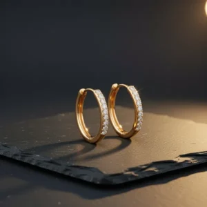 Small Gold-Tone Hoop Earrings for Women, 4 Pairs