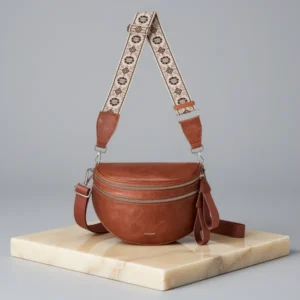 Spacious Leather Crossbody Bag