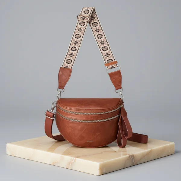 Spacious Leather Crossbody Bag