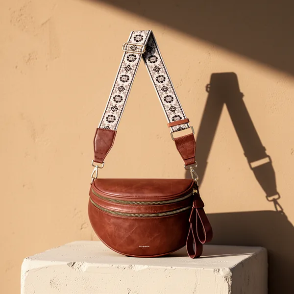 Spacious Leather Crossbody Bag
