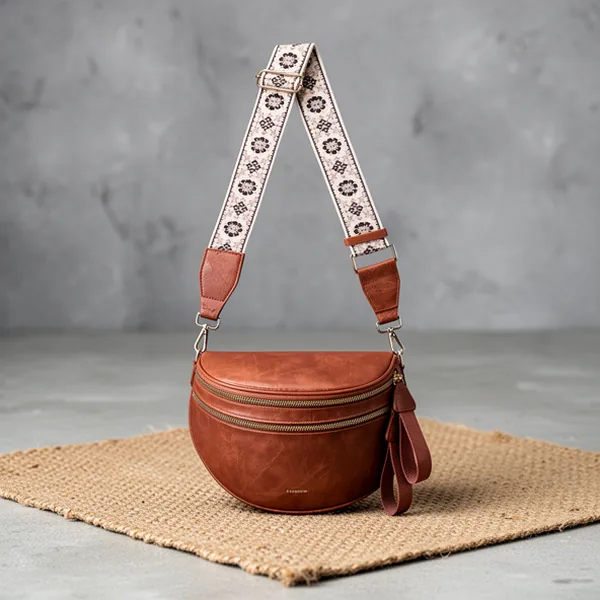 Spacious Leather Crossbody Bag