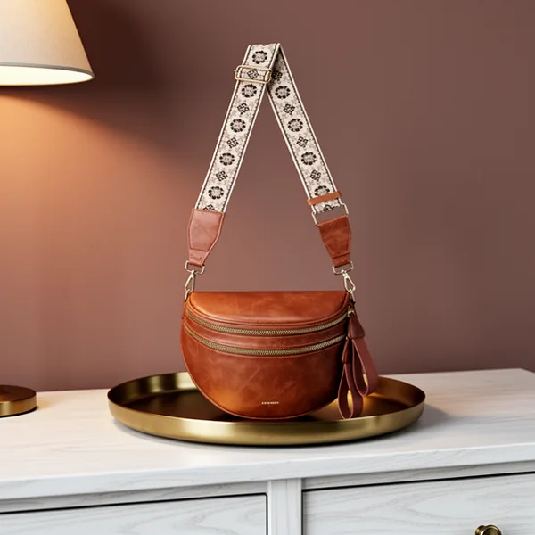 Spacious Leather Crossbody Bag