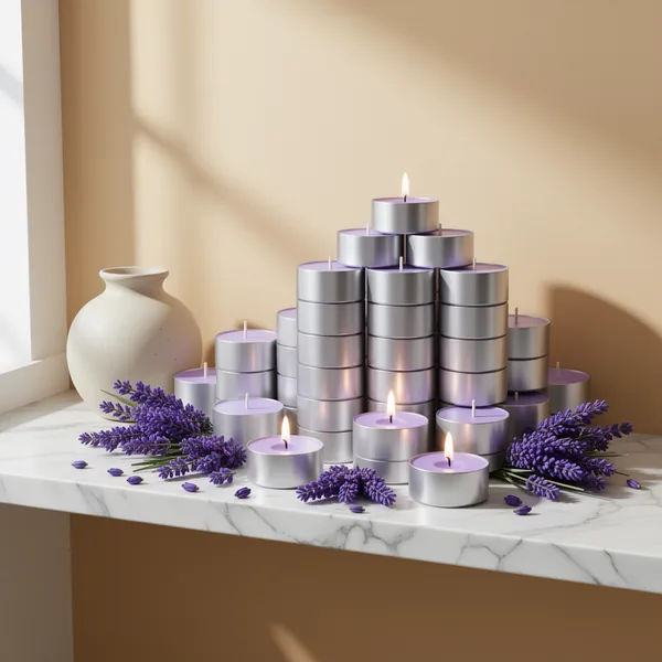 Lavender Scented Tealight Candles, 100-Pack