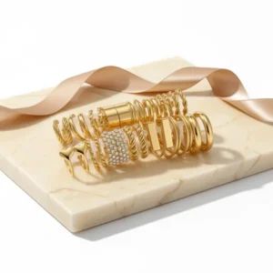 Gold-Tone Hoop Earrings, 30 Pairs
