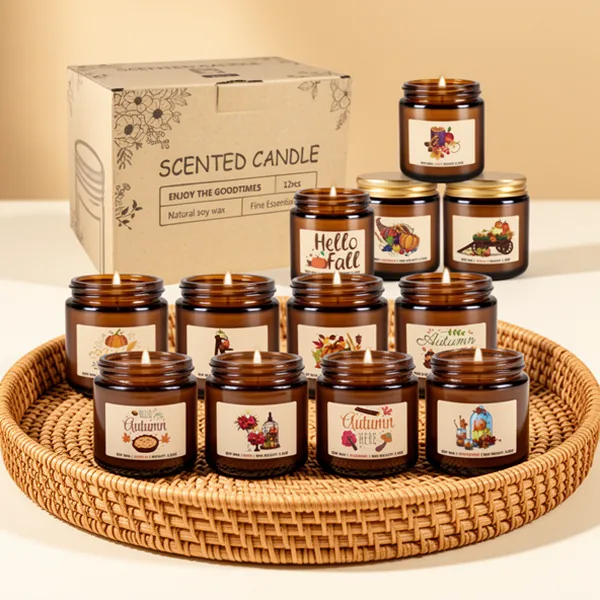 Autumn Harvest Scented Candles, 3.5 oz, 12-Pack