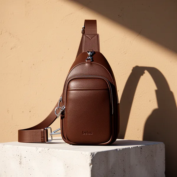 befen Coffee Real Leather Anti-Theft Small Crossbody