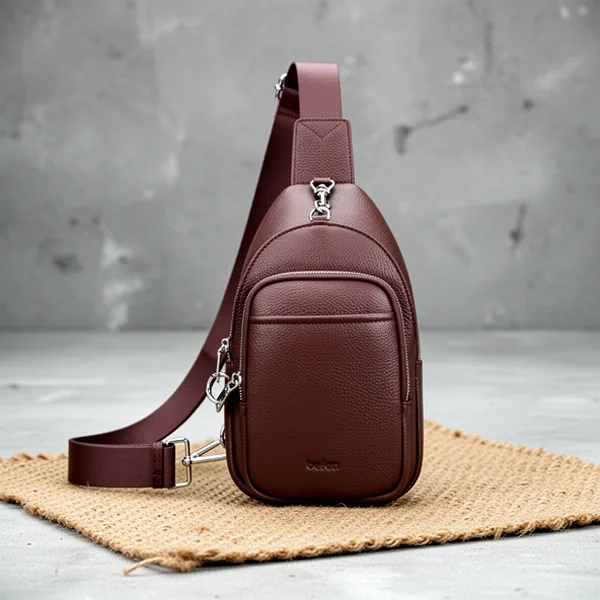 befen Coffee Real Leather Anti-Theft Small Crossbody