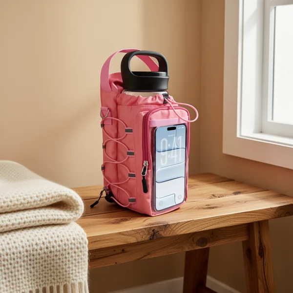 JACZZO Magnetic Gym Bag, 40 oz, Pink
