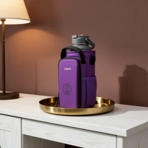 Veyro Magnetic Gym Bag with Magnet Phone Holder, 40 oz, Purple