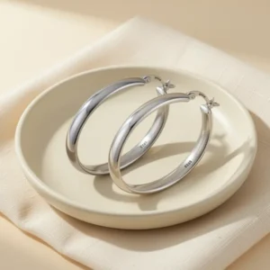Silver Plated Hoop Earrings